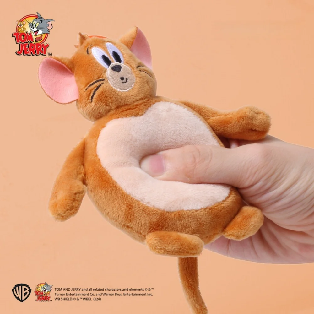 Genuine Tom and Jerry Plush Keychain Doll Cat Mouse Backpack Hanging Ornaments Plush Keychain Girls Toy Birthday Gifts