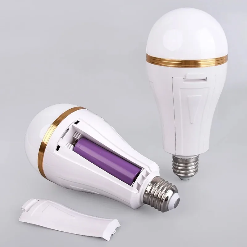 Led Emergency Lamp Rechargeable Bulb E27 Screw Charging Dual Batteries Removable Outdoor Campsites Light AC220V 15W 20W