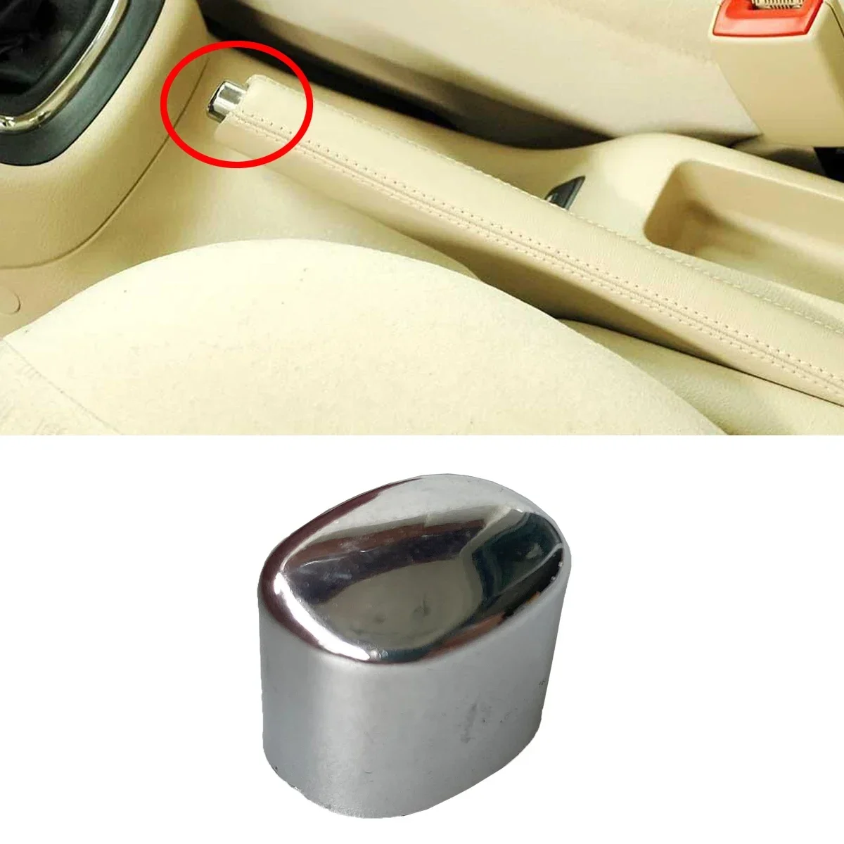 x1 Chrome Handbrake Lever Release Push Button Trim For VW Golf 4 GTI Bora MK4 Jetta A4 Skoda Octavia 1 A4 2 A5 Seat Leon Audi A3