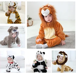 Lovely Lion Infant Baby Rompers Clothes Boys Girls  Pajamas Onesie Animal Baby Romper Newborn  Hoodie Jumpsuit