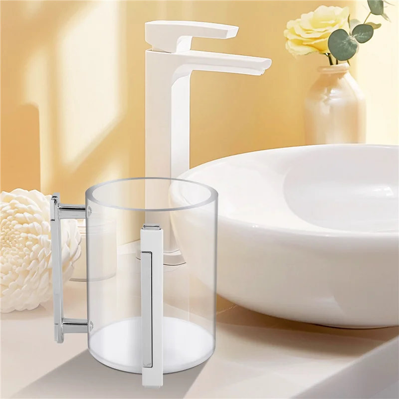 AB11-Washing Cup For Hand For Jewish Prayer Wash Set- Acrylic Round Shape With Two Metal Handles, Hand-Wash Gift
