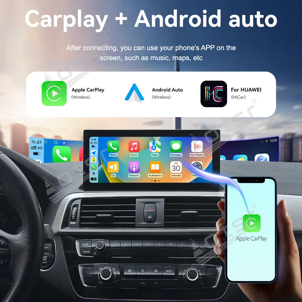 10.25 Inch QLED Car Radio Android 13.0 For BMW 1 Series 2017-2019 GPS Navigation CarPlay Stereo Multimedia Player Head Unit