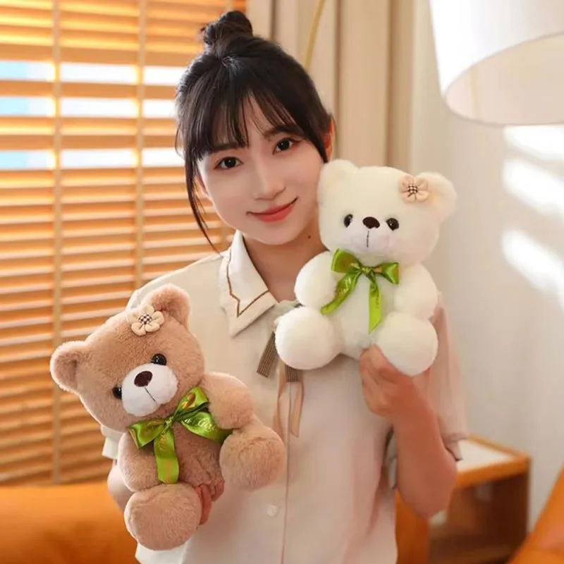 1szt 20CM Super Cute Sitting Teddy Bear Plush Toys Kawaii Bear Plush Dolls Lovely Pillow Stuffed Soft for Birthday Gift