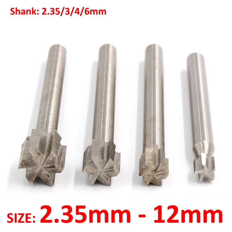 1pcs 2.35mm-12mm Wood Router Bits Woodworking Cleaning Bottom Router Bit Surface Planing Face Milling Cutter 2.35/3/4/6mm Shank