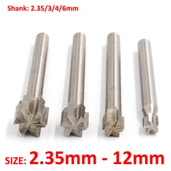 1pcs 2.35mm-12mm Wood Router Bits Woodworking Cleaning Bottom Router Bit Surface Planing Face Milling Cutter 2.35/3/4/6mm Shank