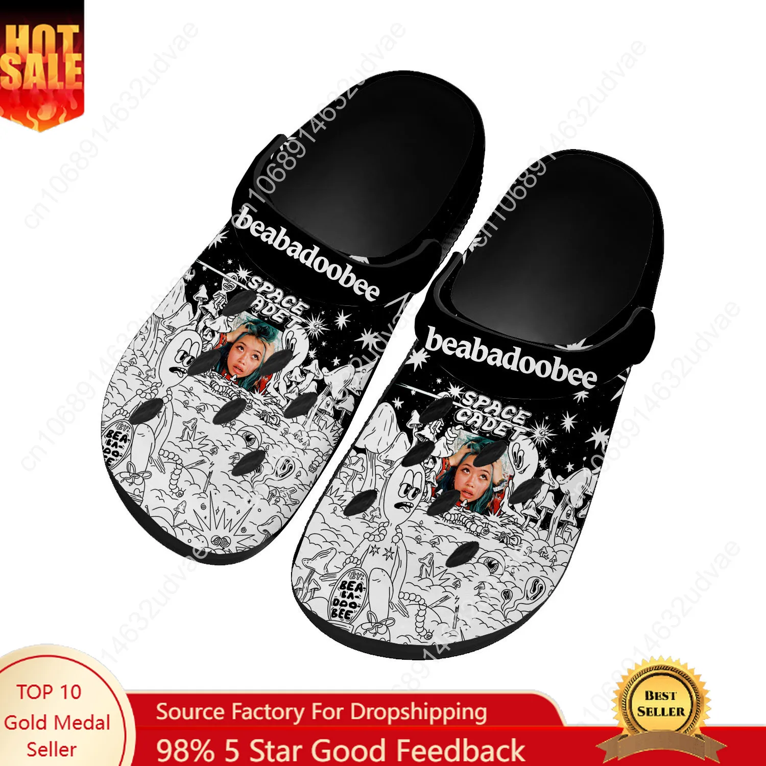 

Beabadoobee Water Shoes Men Women Teenager Comfortable Home Garden Clogs Custom Sandals Beach Breathable Hole Slippers