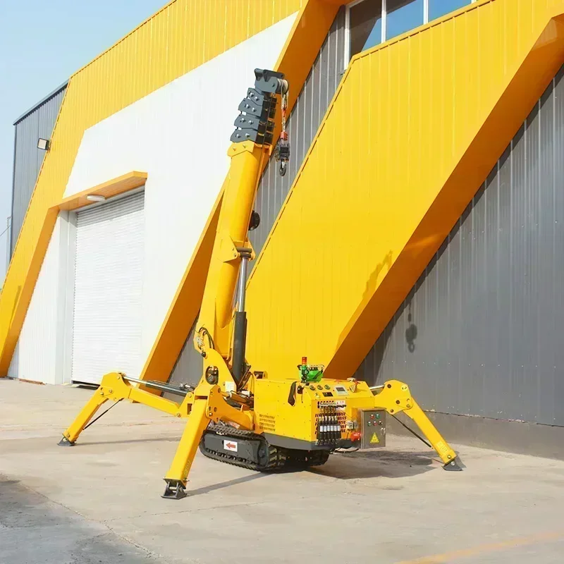 Hydraulic Spider Crane Electric Diesel Engine Dual Function Crawler Remote Control Spider Crane 3 Ton