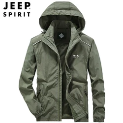 JEEP SPIRIT men jackets spring autumn new fashion casual tooling outdoor travel windproof high quality coat clothes