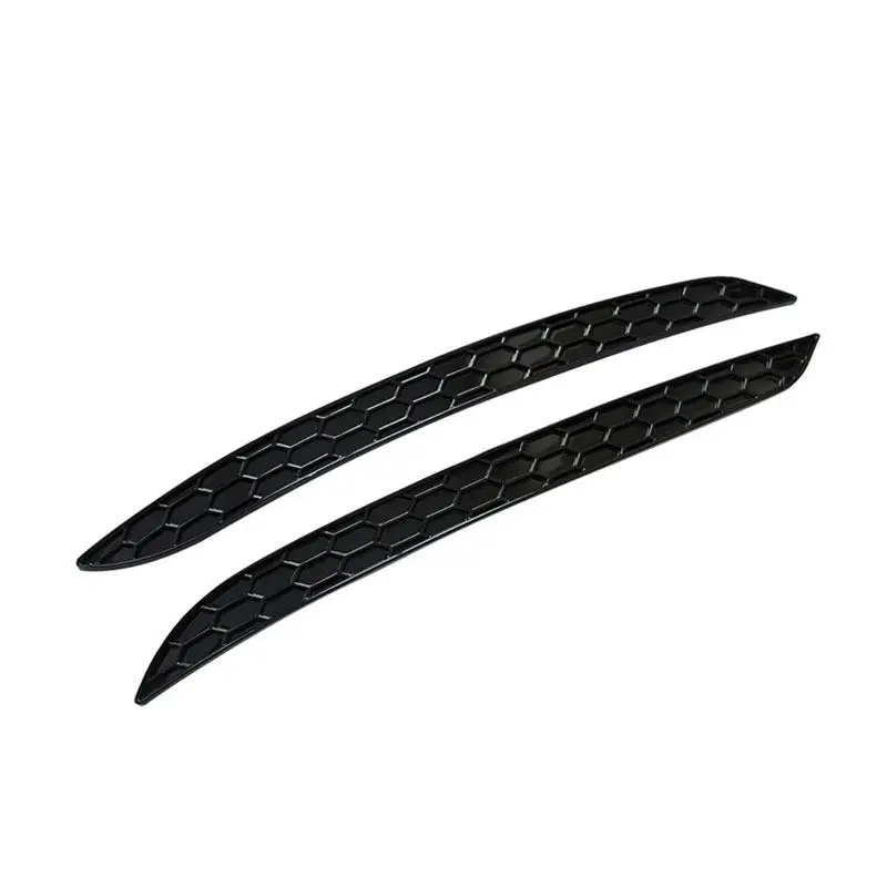2pcs Car Accessories Black Honeycomb Style Tail Rear Bumper Reflector Fog Light Lamp Trim Strip For VW Golf 8 MK8 2020 2021