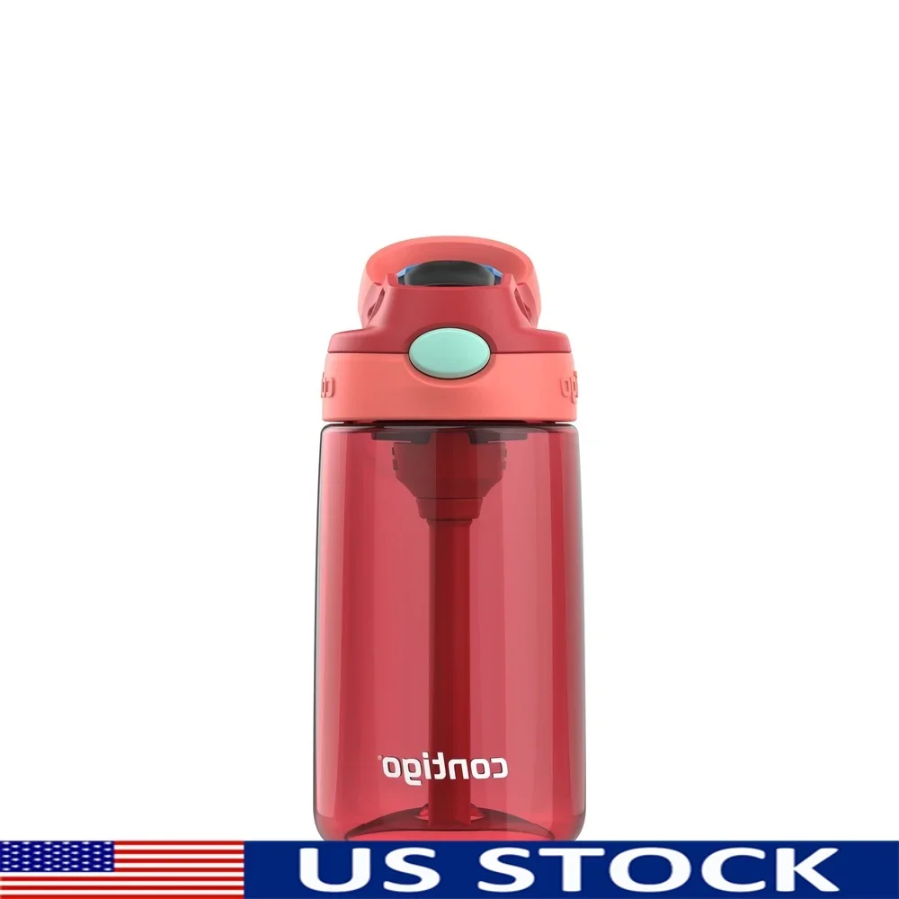 

Kids Water Bottle with Redesigned AUTOSPOUT Straw 14 oz. Goji Berry Coral