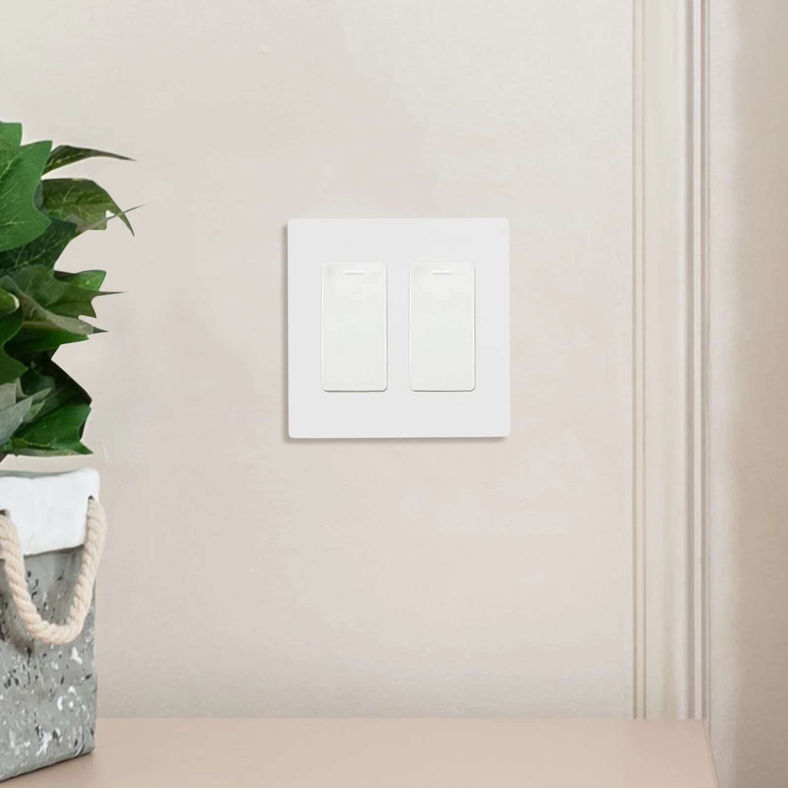 Switch Socket Panel Screwless Wall Plate Cover Covers White Outlet Double Electric Outlets Power Light