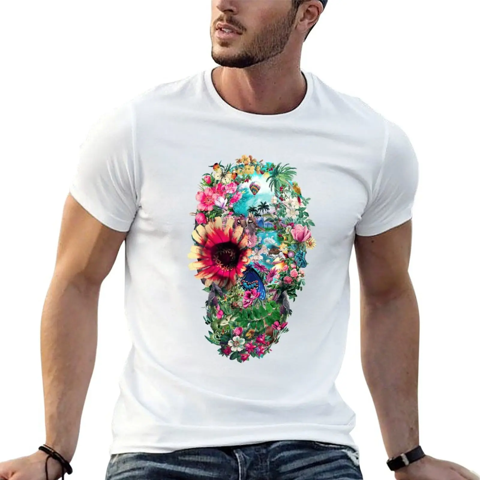 

Summer Skull II T-Shirt man t shirt graphic g man t shirts for men t shirt for man 100 percent cotton T-shirt
