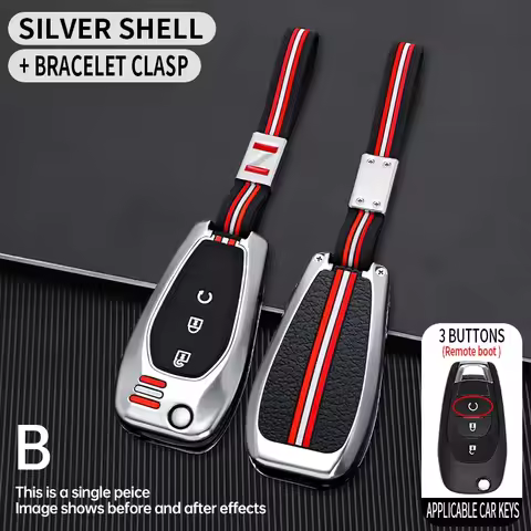 for Chevrolet Spark Sonic Camaro Volt Bolt Trax Malibu Cruze for Chevy Keychian Accessories Metal Car Key Cover Fob Case Shell