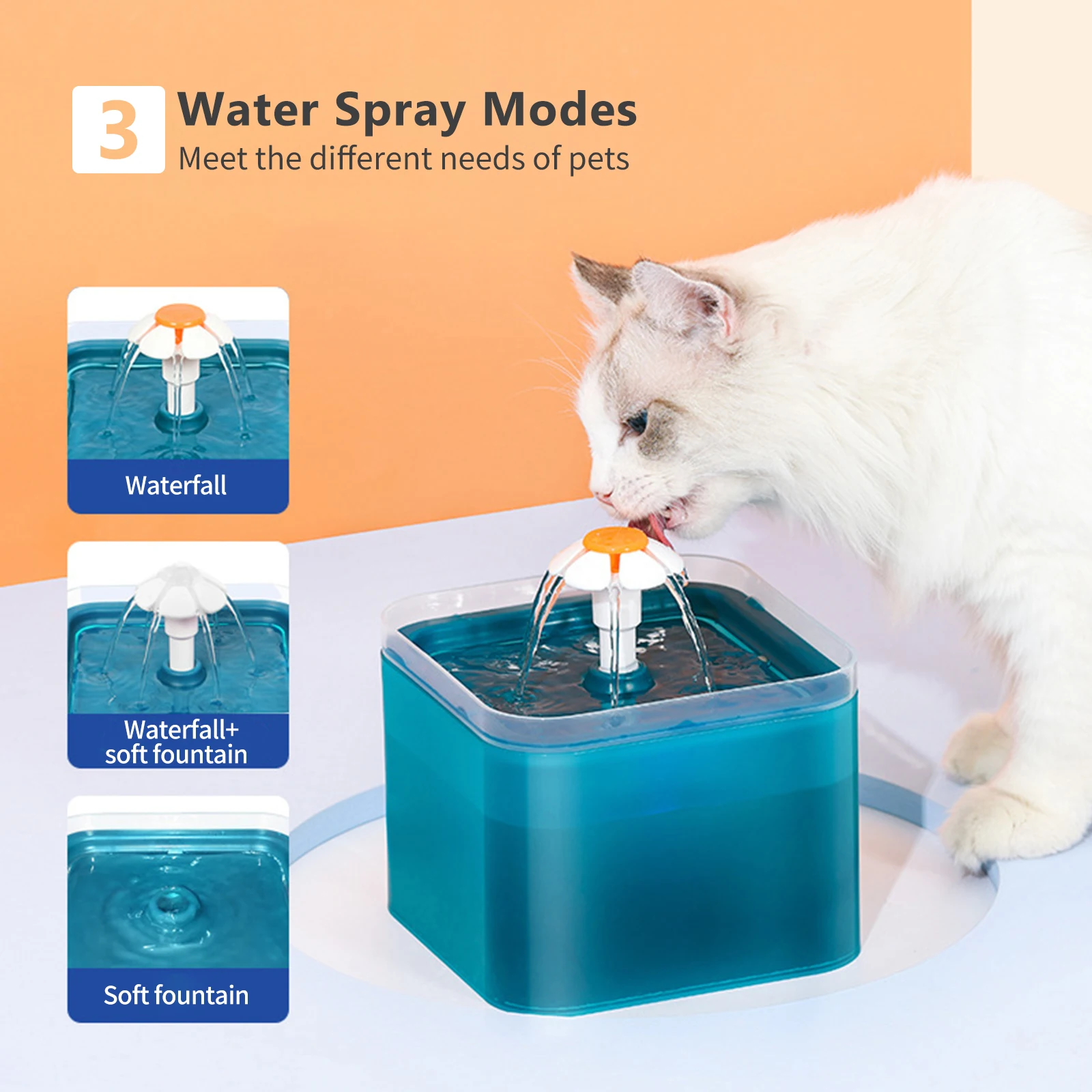 2L Pet Water Fountain w/Nitelight 4