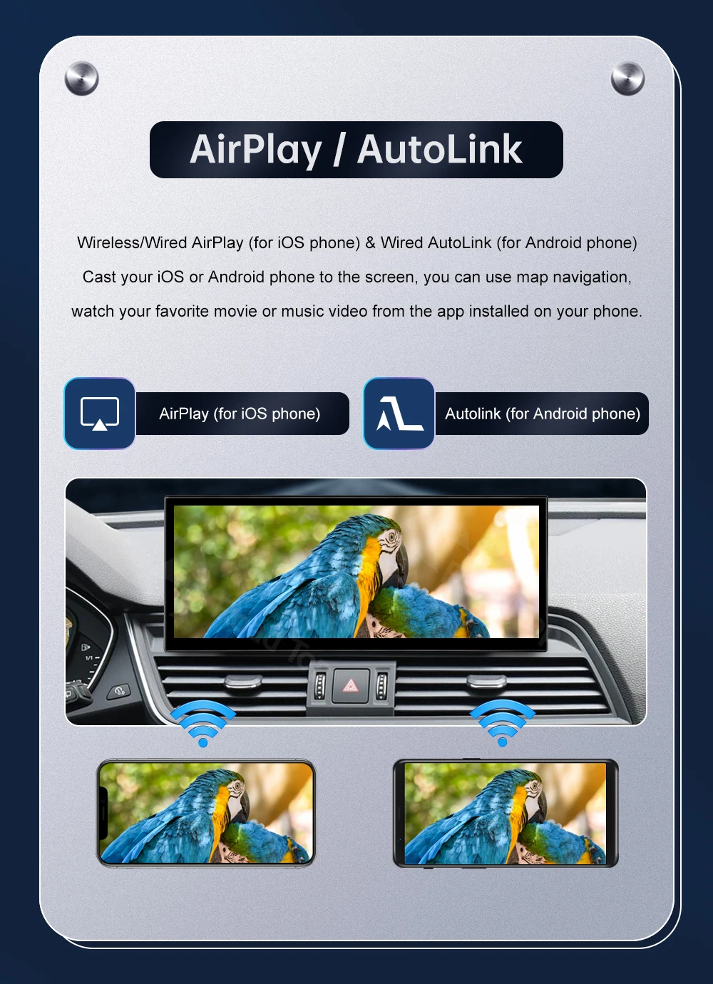 12,3 Zoll Multimedia-Display-Touchscreen für Audi Q5 MIB 2018-2019 Airplay Miracast Funktion Wireless Carplay Android Auto – Detail 9