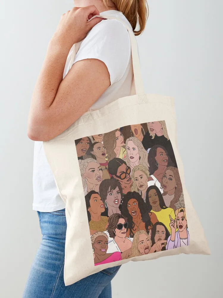 

The Real Housewives of... Bravo TV RHOBH RHONY RHOA RHOP Tote Bag Canvas stote bag Shopper handbag tote bag university