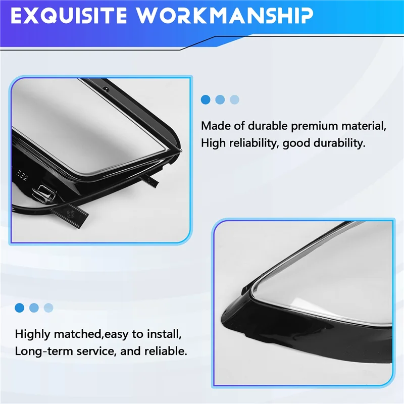 ل A6 A6L C7 2012 2013 2014 2015 عدسة المصباح الأمامي قذيفة كشافات غطاء المصباح عاكس الضوء الشفاف اليمين