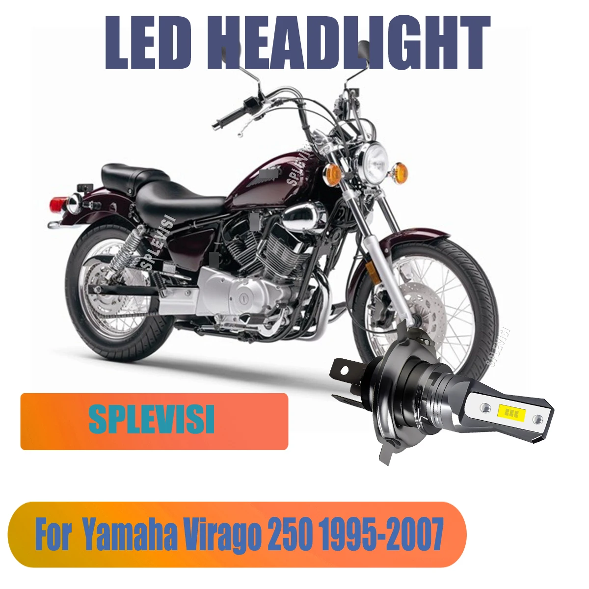

H4 9003 LED Headlight Conversion Kit 200% Brighter Than Halogen 12V For Yamaha Virago 250 1995 1996 1997 1998 1999 2000-2007