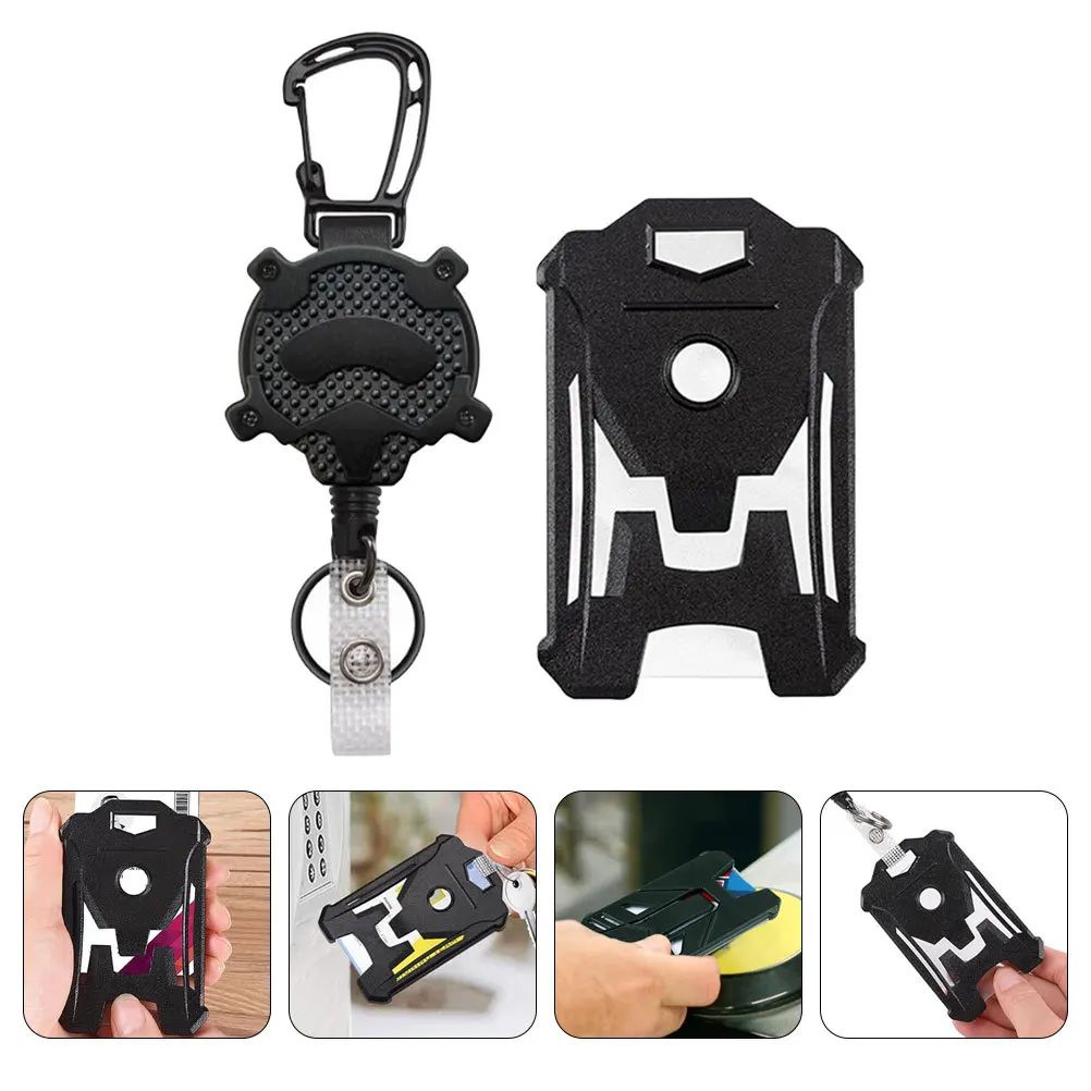 

Retractable Badge Holder Id Card Sleeve Pc ABS Material Secure Protection for Various Cards Professional Stylish Accessory