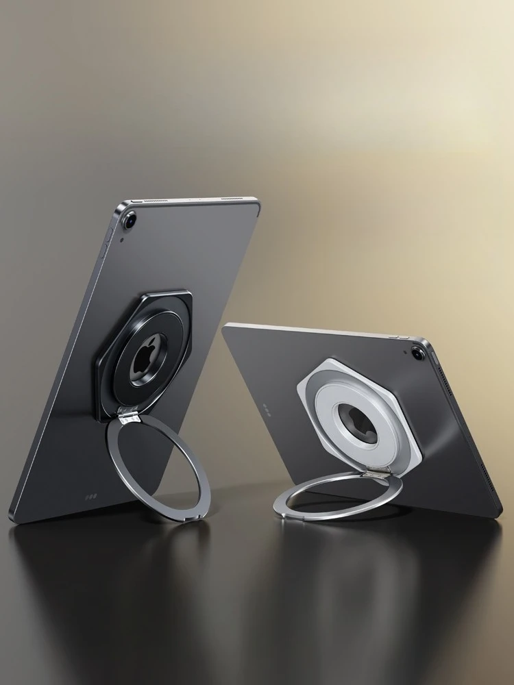 Magnetyczny uchwyt na tablet Oatsbasf z obrotem 360 °   Obrotowy Stojak Pierścieniowy Metalowy Uchwyt Samoprzylepny Uniwersalny do Tabletu iPad Pad — zdjęcie produktu 7