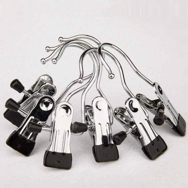  "الفولاذ المقاوم للصدأ - مشابك تعليق قوية ومتينة للغسيل ومنظم خزانة الملابس وتصميم محمول موفر للمساحة مع خطاف" #1