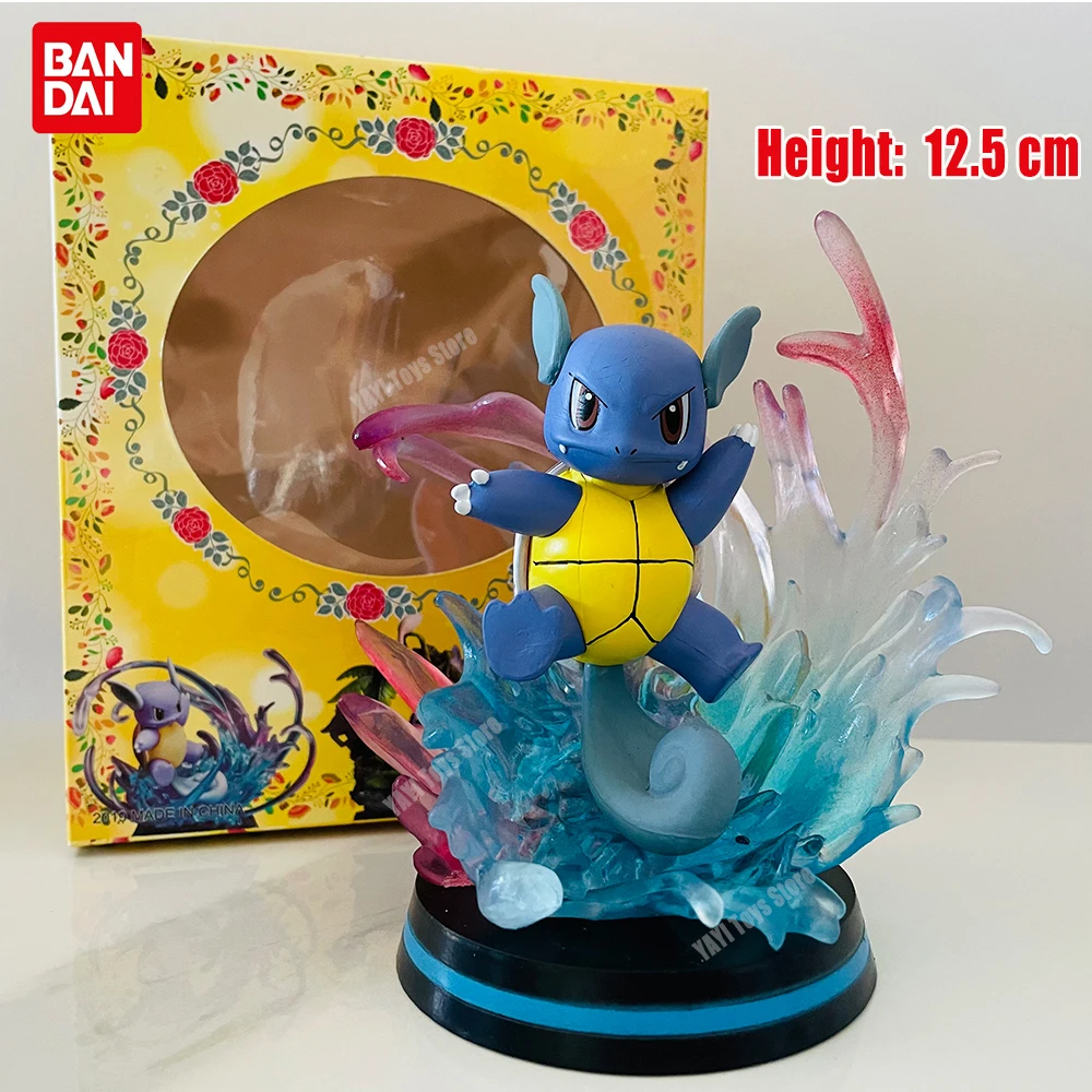 Hot Pokemon Anime Figure Bikachu Charizard Squirtle Bulbasaur Vulpix Scenes Version Figurine Toys PVC Model Collection Dolls