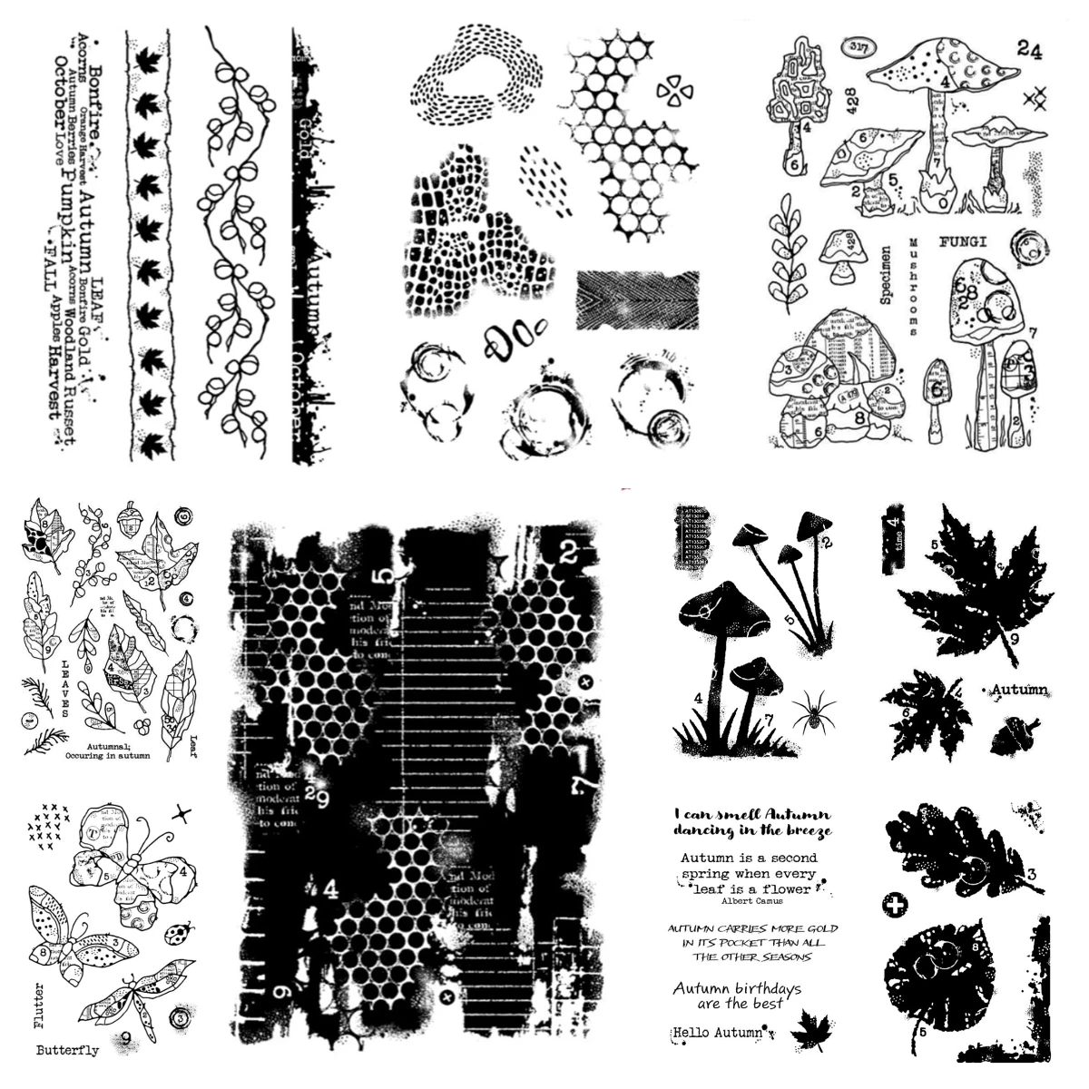 

Autumn Greetings Butterflies DIY Embossing Paper Card Template Craft Layering Stencils For Walls Painting Scrapbooking Stamps