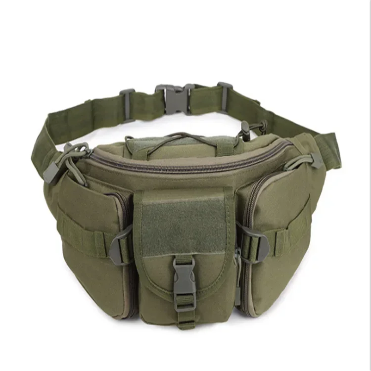 Outdoor Waist Bag Tactical Fanny Pack MOLLE Waist Pack Sports Fishing Chest Pack Men and Women Camouflage Chest Bag