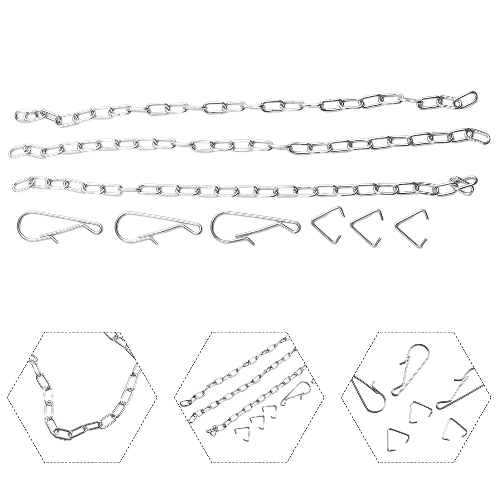 

Аксессуары Цепь 25*1,5 см 3 шт. 3 X Ручка Подъемная цепь Детали из нержавеющей стали Клапан для унитаза Практичная