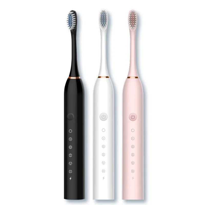 Electric Ultrasonic Toothbrush Six Speed Mode Home Soft Hair USB Charging Waterproof Adult Tooth Cleaner Automatic Couple Set