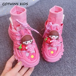 Girls Sneakers 2023 Summer Autumn Kids Fashion Casual Sports Running Trainers Cute Cartoon Breathable Soft Sole Baby Socks Shoes