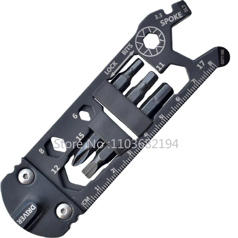 

Bicycle Repair Tool Stainless Steel Wrench Screwdriver Multi-Function Tool Outdoor Riding Portable Combination Tool