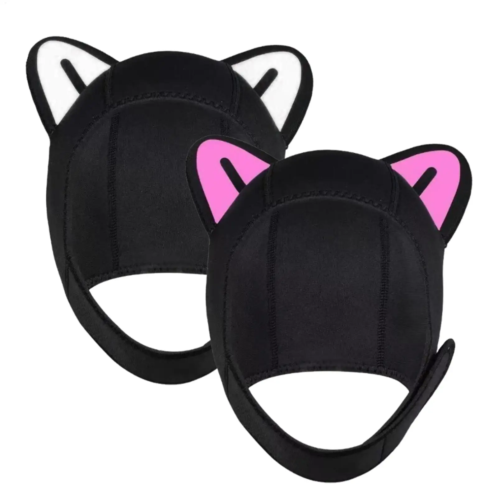 Capuche de plongée en néoprène avec design oreilles de chat, chapeau de plongée pour le surf, pour les professionnels de la plongée technique en eau froide, toutes saisons