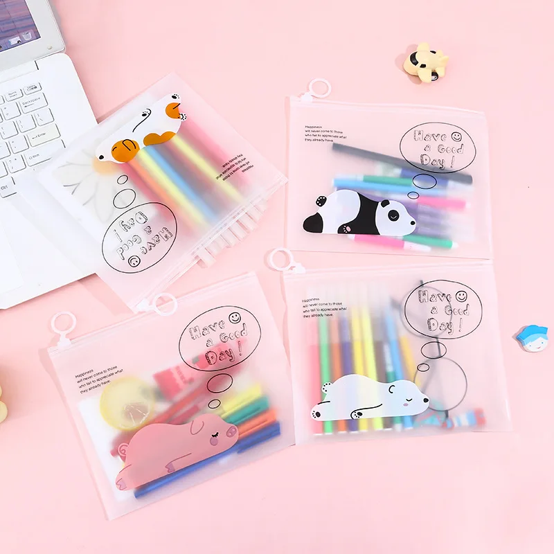 

50 pcs/lot Cartoon Panda Pencil case Kawaii Mask Storage Bag Stationery Pouch Office School Supplies Promotion Gift
