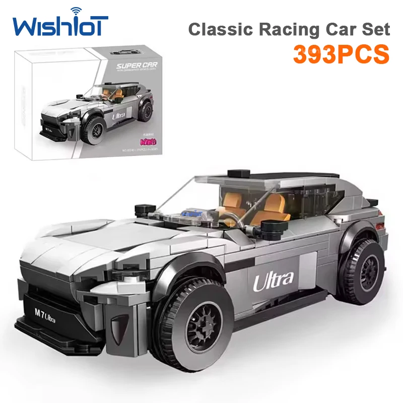 

393Pcs Racing Car Building Blocks Classic Sport Vehicle Construction Set Educational Creative Bricks Toy For Kids Adults Gift