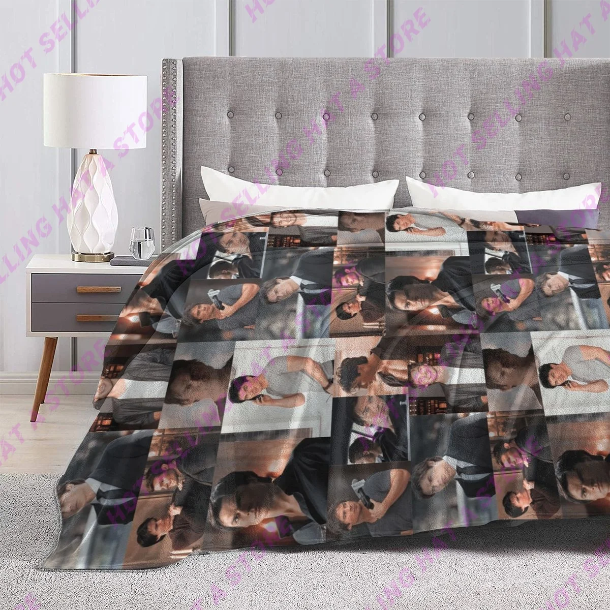 Summer Blankets Damon Salvatore The Vampire Diaries Flannel Blankets Vintage Throw Blankets for Sofa Bedding