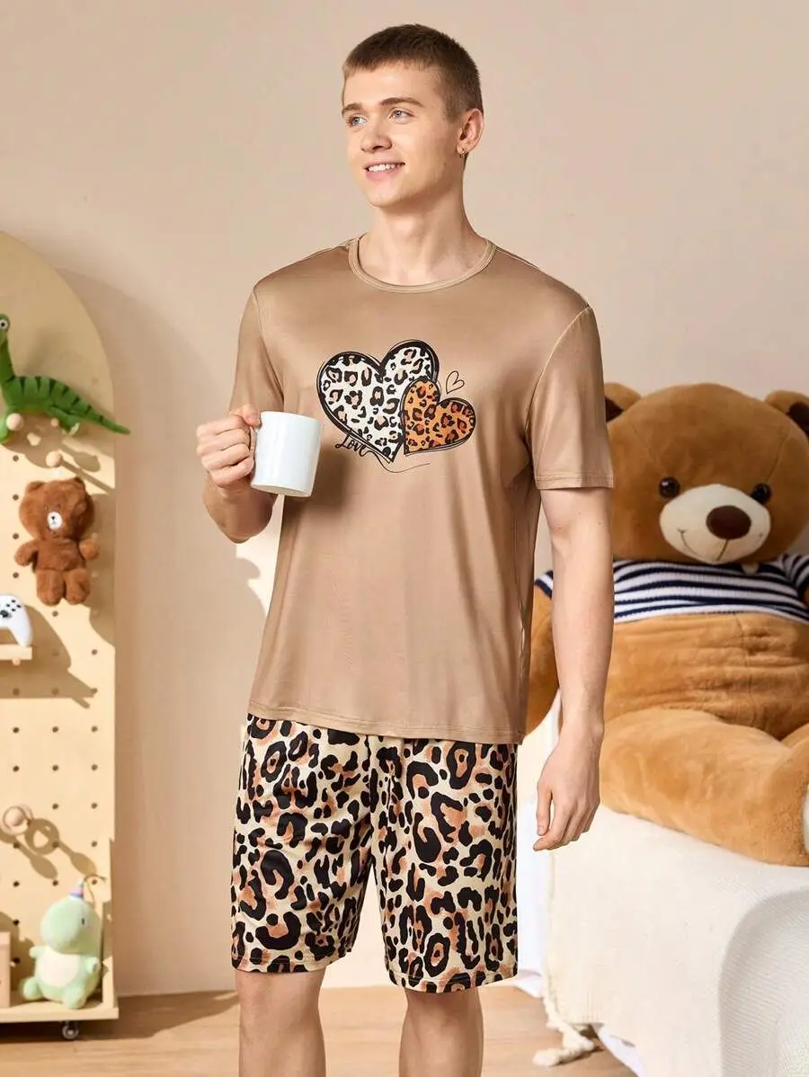 

2pcs Set Fashion Leisure Comfortable Set Men Including T-shirts Shorts Suitable Sports Fitness Activities Summer Sports Suit