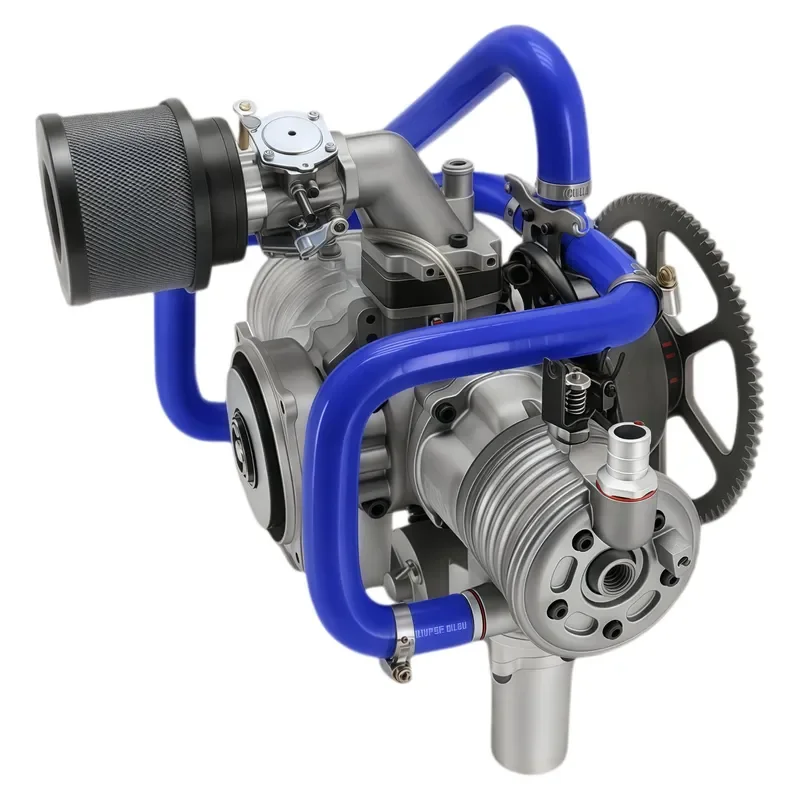 RC Fixed Wing Model Power Engine Horizontally Opposed Twin Cylinder Water Cooled Piston Drive Component