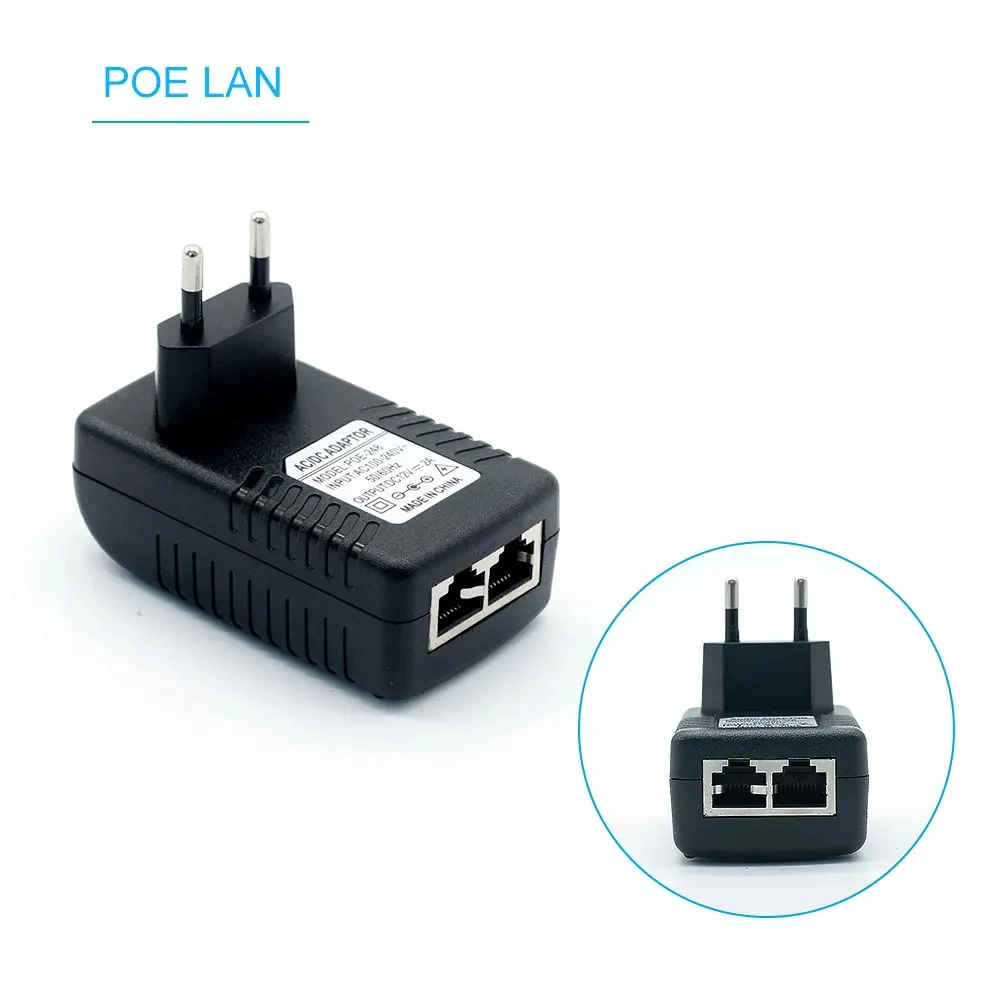 POE Injector 12V 15V 24V 48V EU US Plug For CCTV IP Camera Power Supply Ethernet Adapter Phone AP