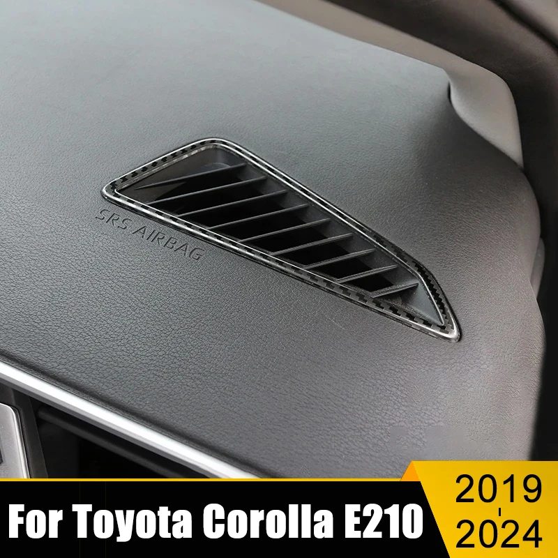 

For Toyota Corolla E210 2019 2020 2021 2022 2023 2024 Hybrid Stainless Car A Pillar Air Outlet Bezel Trim Ring Frame Stickers