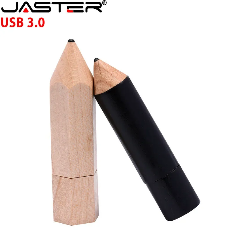 JASTER USB3.0 customer LOGO wooden pencil USB flash drive U disk creative gift pendrive 4GB 8GB 16GB 32GB memory stick wholesale