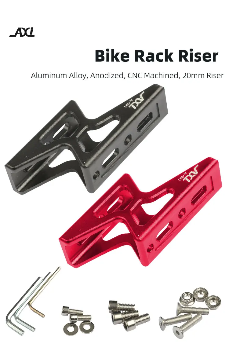 AXI Faltrad-Vordertasche Erhöhter Sockel Aluminiumlegierung Vorderradträger-Adapter Erhöhung für Dahon Brompton Faltrad – Detail 4