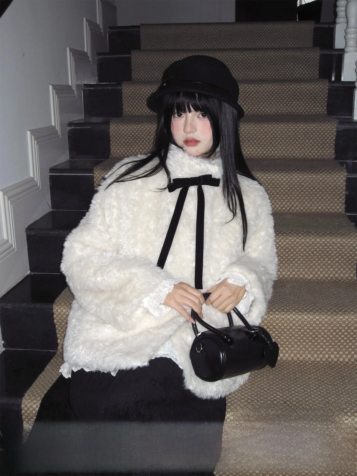 

Женское пальто из искусственного меха Sweet Sle Knot, осенне-зимняя верхняя одежда бежевого цвета, свободный крой, длинный рукав, средняя длина