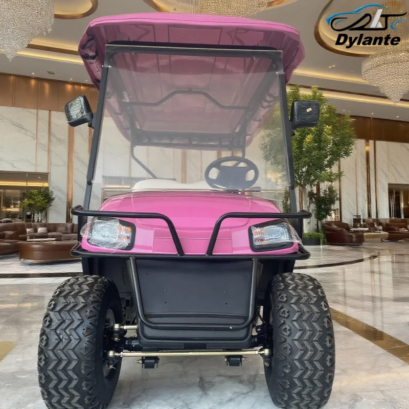 2025 جديد نادي الرماية سيارة على الطرق الوعرة الصيد سيارة 4 مقاعد بطارية ليثيوم عربة جولف كهربائية مع شاشة 10 بوصة لملعب الغولف #2