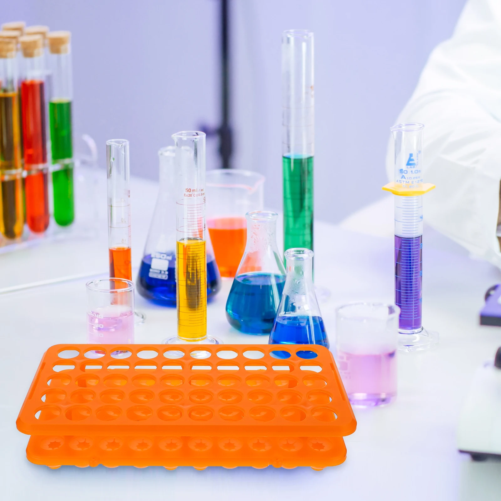 

Test Tube Rack Large Capacity PP Material Lightweight Lab Equipment Holder Hospital Use Tube Stand