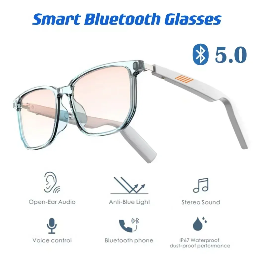 Inteligentne okulary 3D Anti-Blue sterowanie głosem Bezprzewodowe okulary przeciwsłoneczne Bluetooth Zestaw głośnomówiący TWS Muzyka Sport Wodoodporne okulary