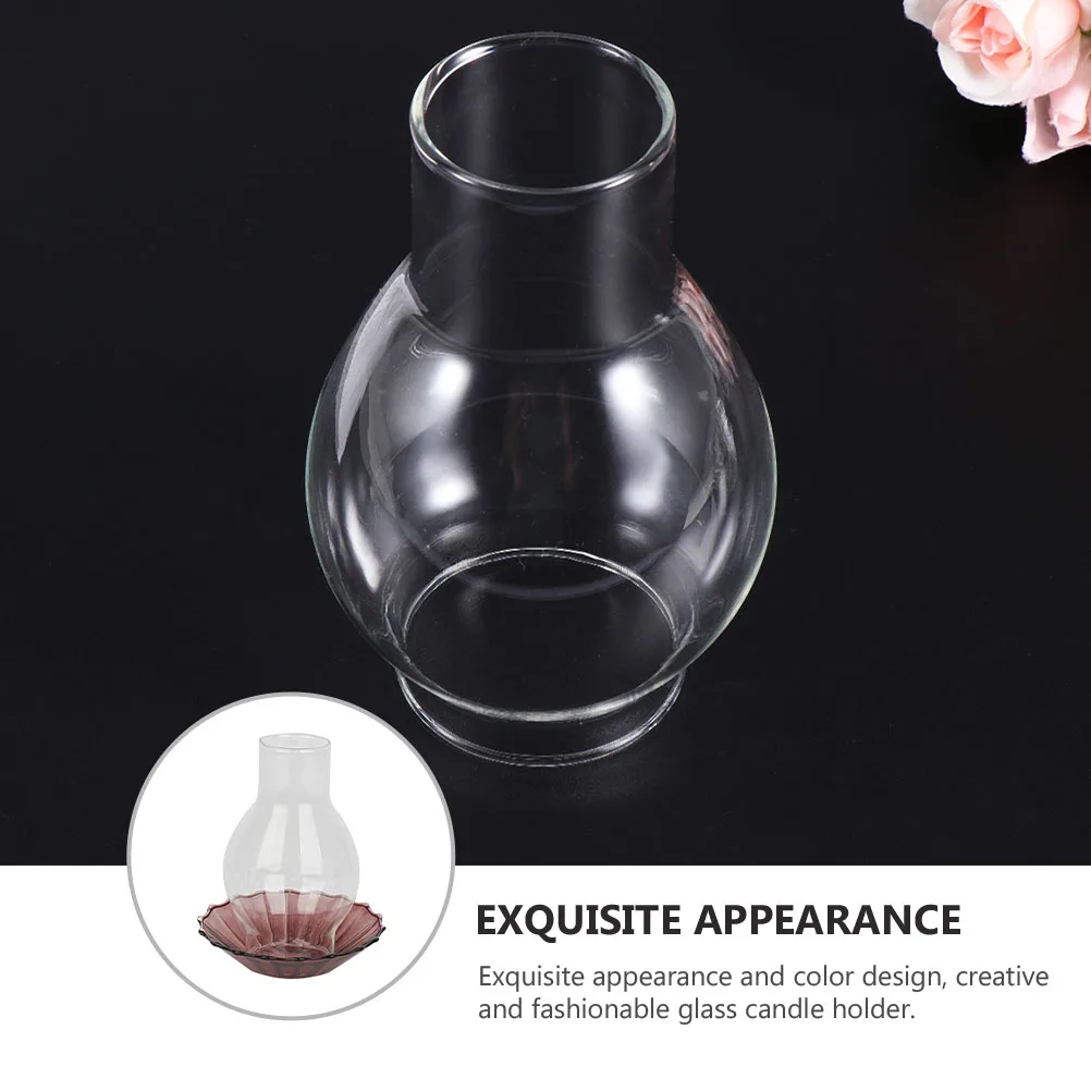 

Windproof Glass High Borosilicate Decorative Retro C Vintage Glass C Holder Stylish Practical Cover Home