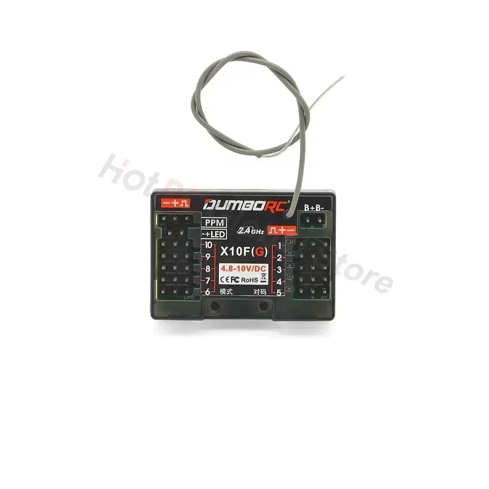 DUMBORC P6FG X10FG X6DC P4FMG MINI X10F 4CH 6CH 10CH Receiver 4.8-10V tegangan kembali untuk DUMBORC pemancar RC mobil perahu tangki