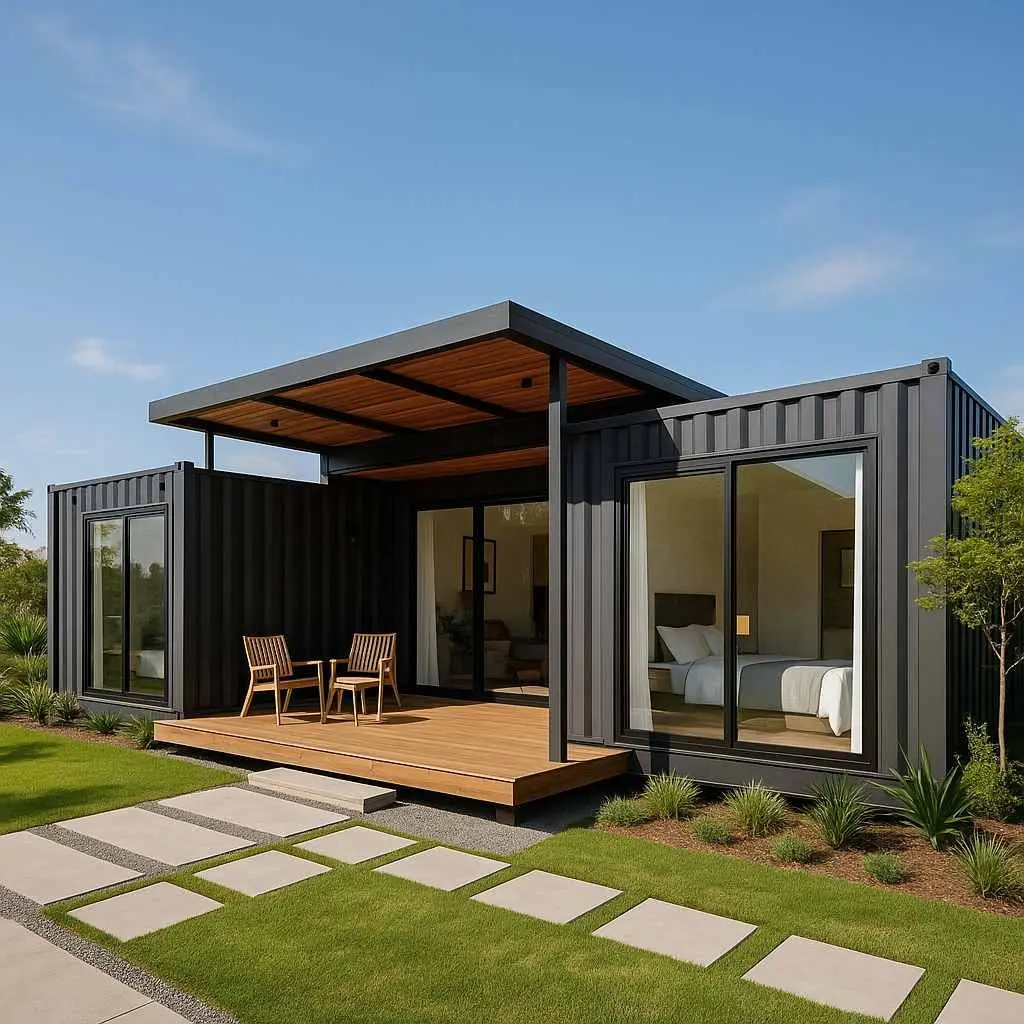 Container House for Apartment Office Building Hotel Shop Solar Resorts Easy Install Container Houses Frame PrefabricatedHouse