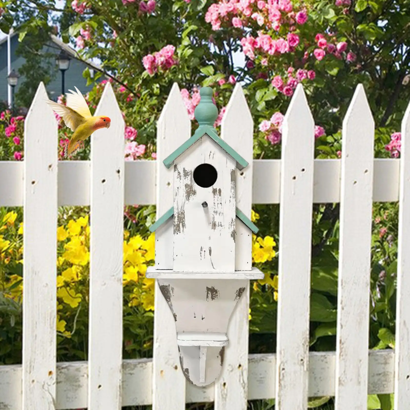 

Bird Houses for Outside Wood Multipurpose Birdhouse for Farmhouse Patio Yard